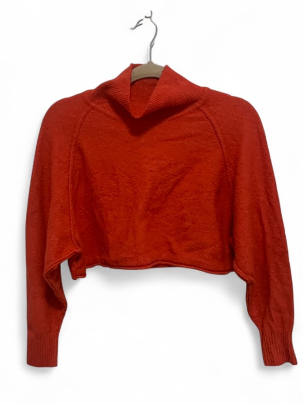 Urban Outfitters Orange Cropped Cowl Neck Sweater